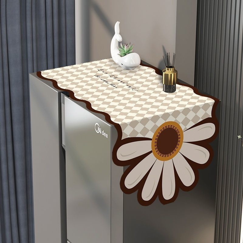 Kangasest külmkapi ülaosa kate, õli- ja määrdevastupidav, Ameerika stiilis külmikutele ühe või kahe uksega, lihtne ja kaasaegne disain