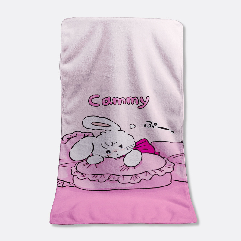 Ručnik za tijelo i lice za parove s motivom mačje latte u cartoon stilu; superfine vlakna, 120–140 g, 150D pređa, šavovi