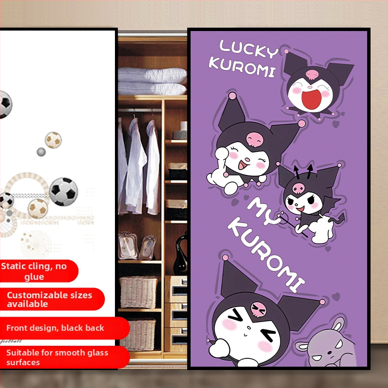 PVC lipnus stiklo plėvelė su animacijos raštu svetainei – 1 vnt.