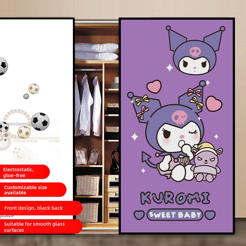 PVC lipnus stiklo plėvelė su animacijos raštu svetainei – 1 vnt.