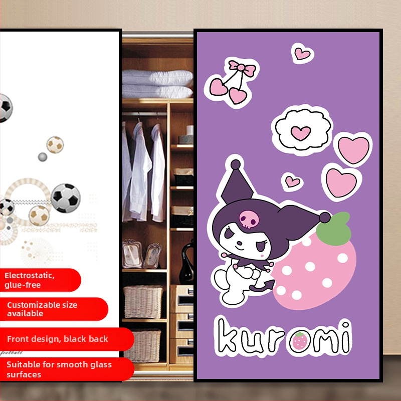 PVC lipnus stiklo plėvelė su animacijos raštu svetainei – 1 vnt.