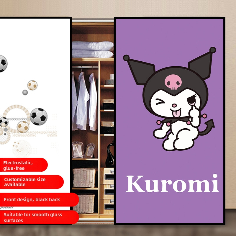 PVC lipnus stiklo plėvelė su animacijos raštu svetainei – 1 vnt.