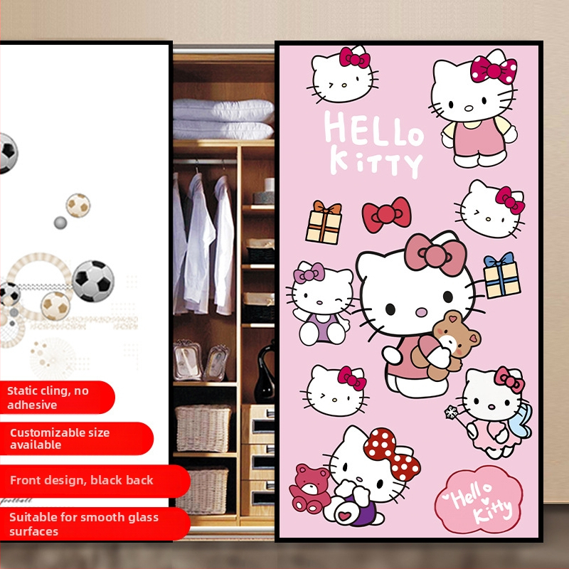 PVC lipnus stiklo plėvelė su animacijos raštu svetainei – 1 vnt.