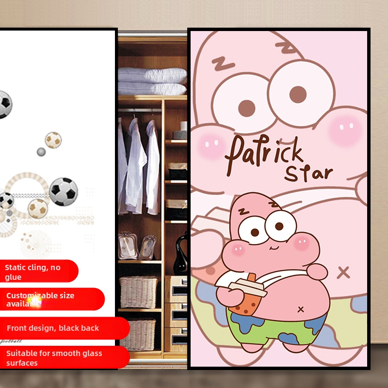 PVC lipnus stiklo plėvelė su animacijos raštu svetainei – 1 vnt.