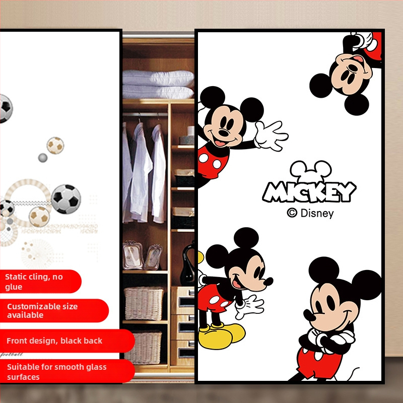 PVC lipnus stiklo plėvelė su animacijos raštu svetainei – 1 vnt.