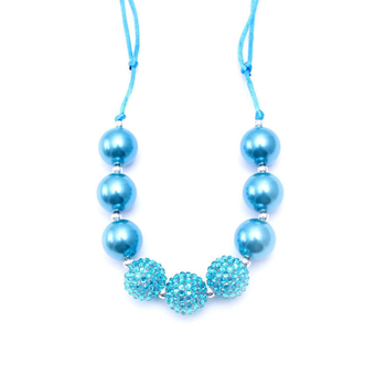 Gyermekeknek szóló nyaklánc - gyanta/plasztik gyöngyök, gyöngy lánc, állítható zsinór, egyedi csomagolás