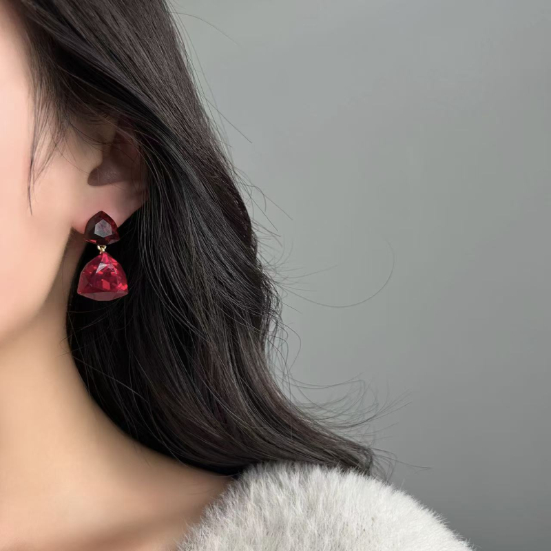 Shutong stikliniai geometrijiniai auskarai, elektroplakavimas, 925 sidabro kaiščiai, vintage aukštos kokybės dizainas