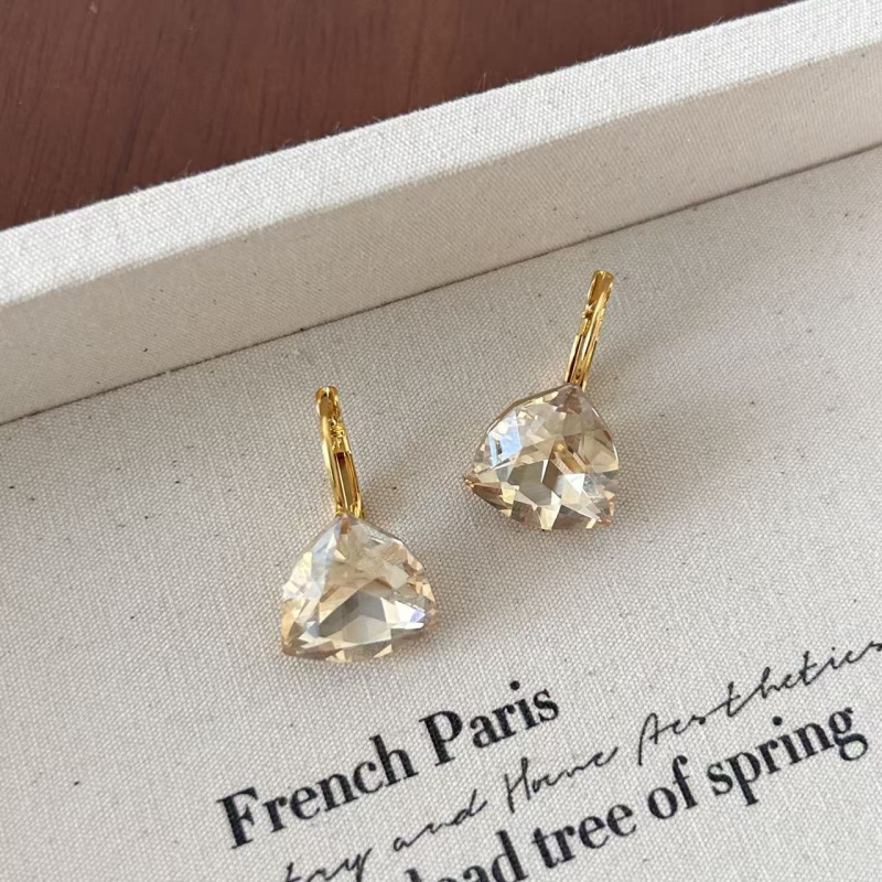 Shutong stikliniai geometrijiniai auskarai, elektroplakavimas, 925 sidabro kaiščiai, vintage aukštos kokybės dizainas