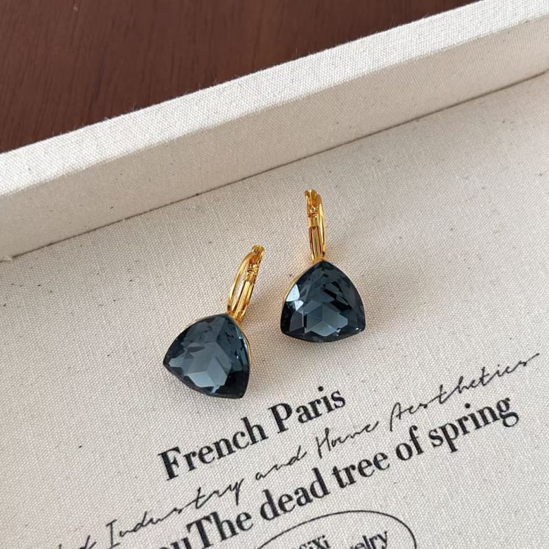 Shutong stikliniai geometrijiniai auskarai, elektroplakavimas, 925 sidabro kaiščiai, vintage aukštos kokybės dizainas