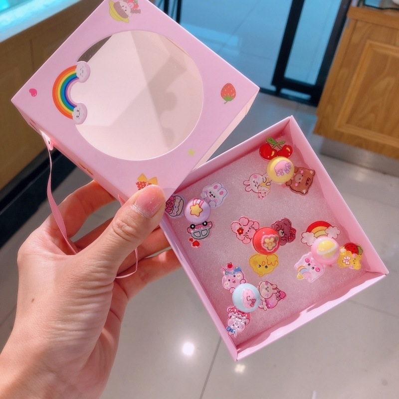 Gyermekeknek forgó gyűrű — műanyag/gyanta, rajzfilmszerű stílus, Lányos Hercegnő sorozat, logó nyomtatás lehetősége