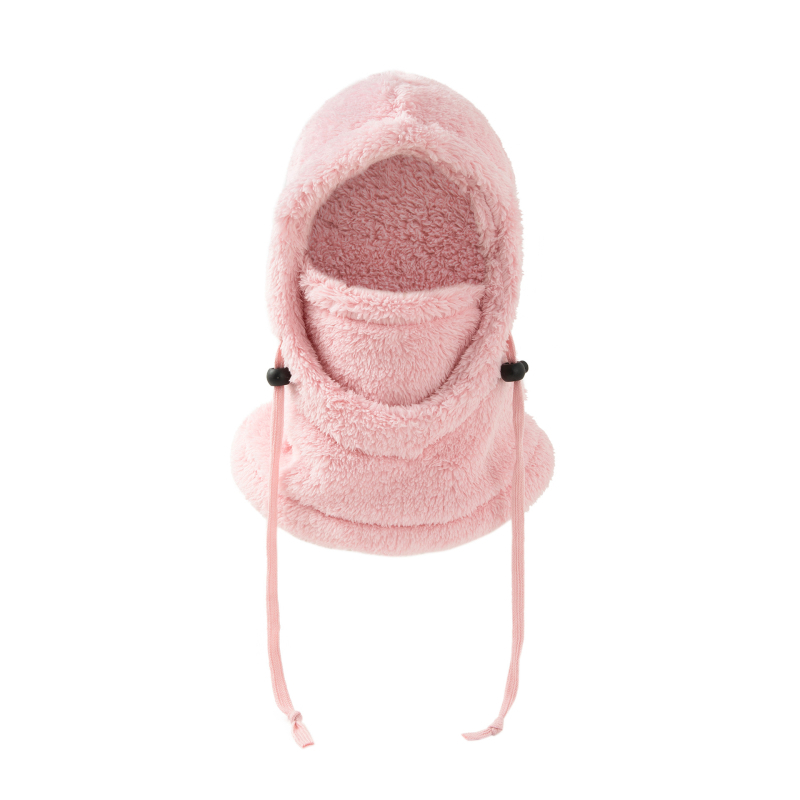Kapuljača za djecu s dizajnom medvjeđih ušiju, otporna na vjetar, s ugrađenim ovratnikom za toplinu, Shu cotton velvet materijal, za djecu od 2 do 10 godina
