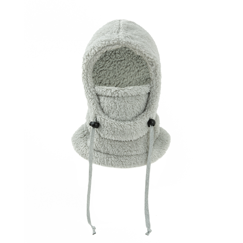 Kapuljača za djecu s dizajnom medvjeđih ušiju, otporna na vjetar, s ugrađenim ovratnikom za toplinu, Shu cotton velvet materijal, za djecu od 2 do 10 godina