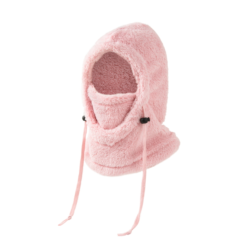 Kapuljača za djecu s dizajnom medvjeđih ušiju, otporna na vjetar, s ugrađenim ovratnikom za toplinu, Shu cotton velvet materijal, za djecu od 2 do 10 godina