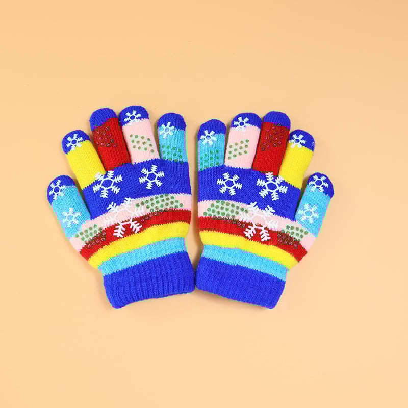 Vaikų žiemos pirštinės: megztos, jacquard raštas, palaiko šilumą, amžius 1–18