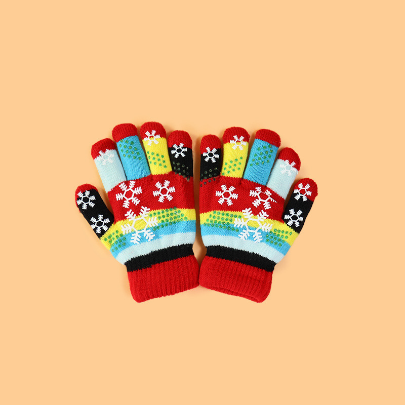 Vaikų žiemos pirštinės: megztos, jacquard raštas, palaiko šilumą, amžius 1–18