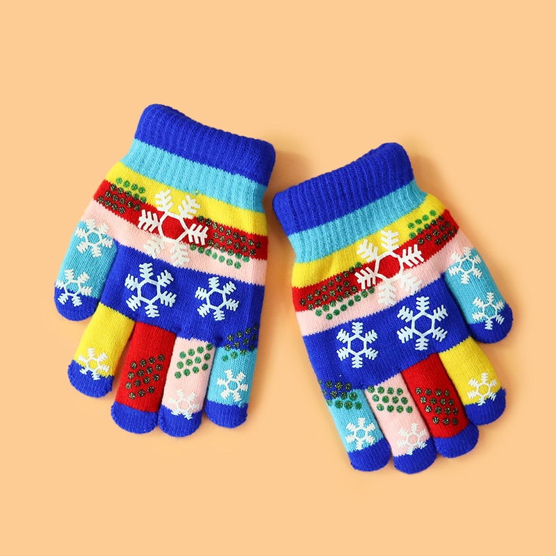 Vaikų žiemos pirštinės: megztos, jacquard raštas, palaiko šilumą, amžius 1–18
