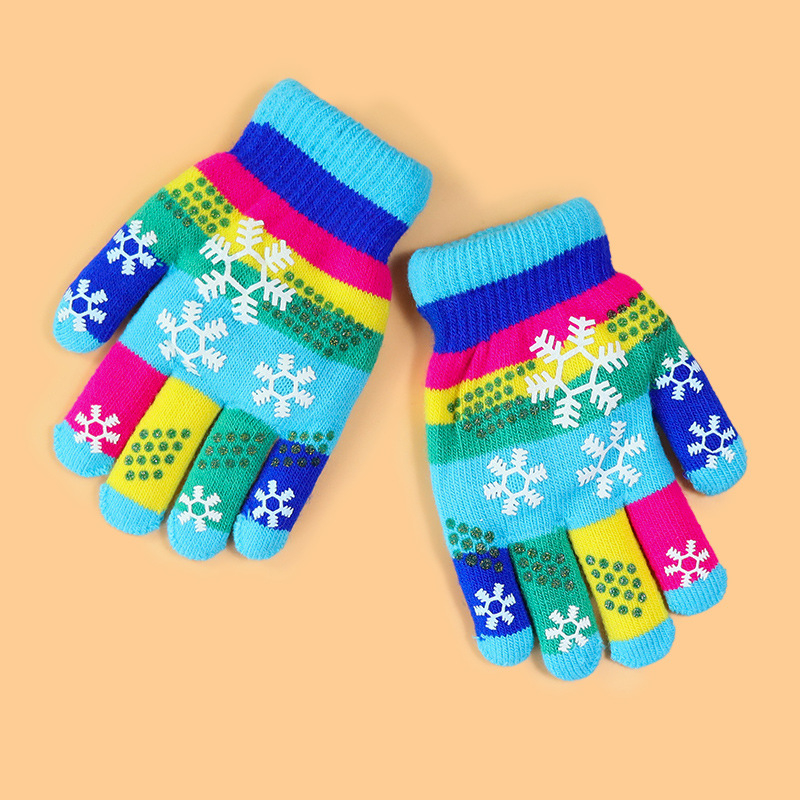 Vaikų žiemos pirštinės: megztos, jacquard raštas, palaiko šilumą, amžius 1–18