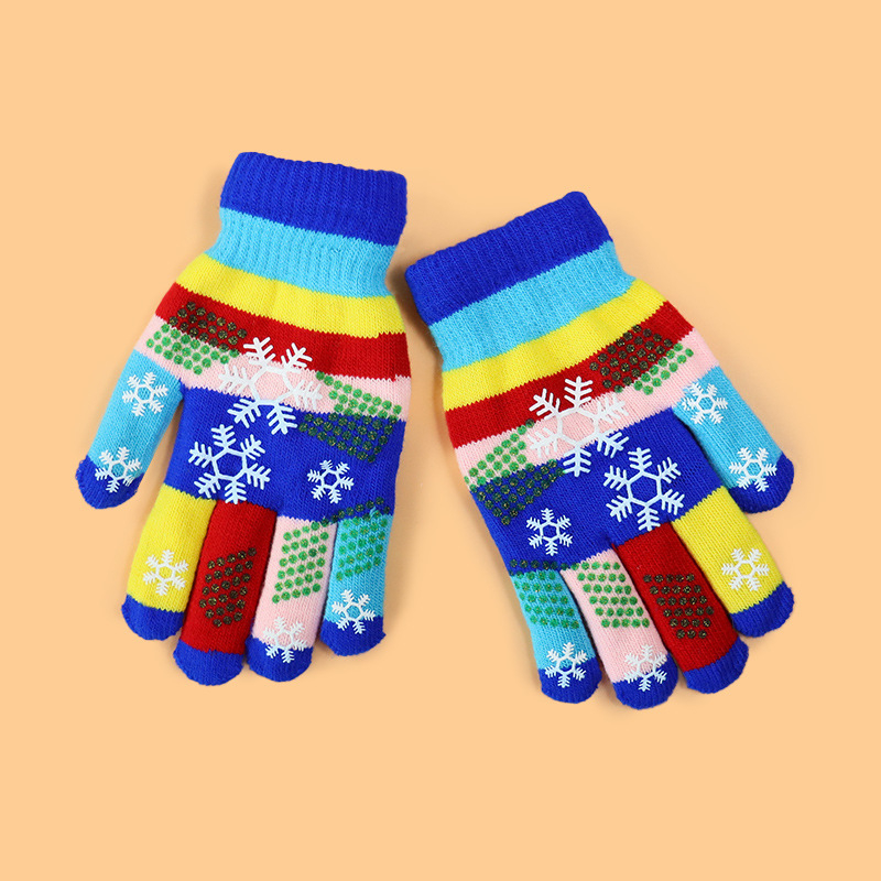 Vaikų žiemos pirštinės: megztos, jacquard raštas, palaiko šilumą, amžius 1–18