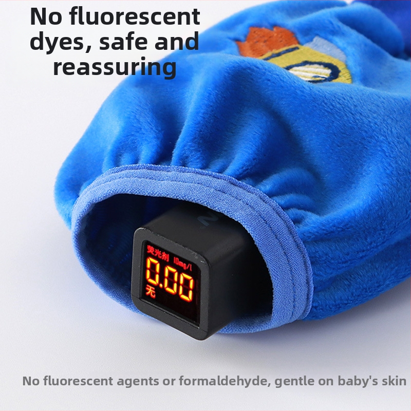 Detské návleky na ruky proti špineniu, jesenné-zimné, kreslený vzor, vyšívané, z polyestrového vlákna