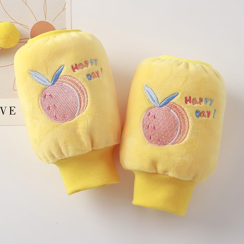 Vaikų rankovinės apsauginės nuo nešvarumų, rudens–žiema, animacinis piešinys, siuvinės, poliesterio pluoštas