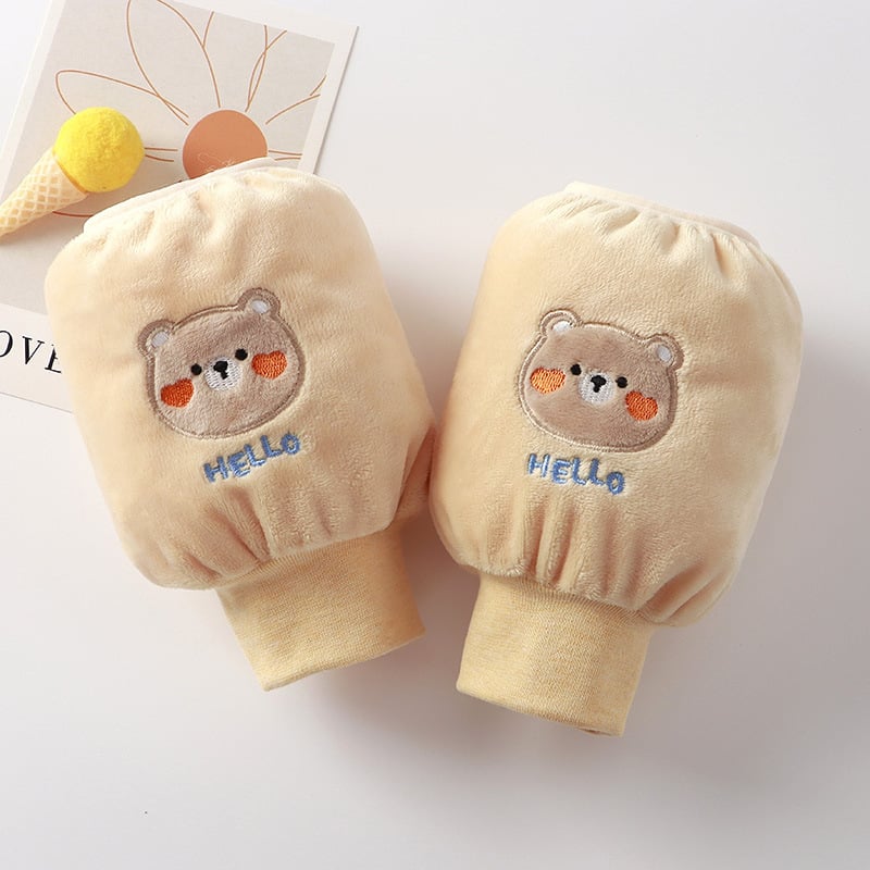 Vaikų rankovinės apsauginės nuo nešvarumų, rudens–žiema, animacinis piešinys, siuvinės, poliesterio pluoštas