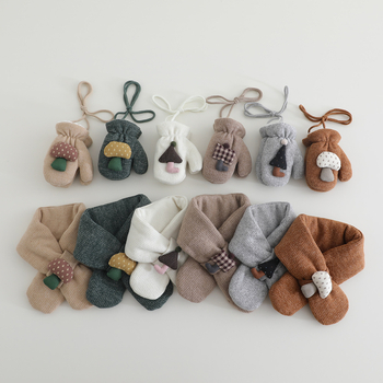 Benhui žieminės vaikų pirštinės su fliso vidumi, iš medvilnės pluošto, 2–5 metai