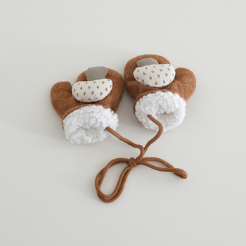 Benhui žieminės vaikų pirštinės su fliso vidumi, iš medvilnės pluošto, 2–5 metai