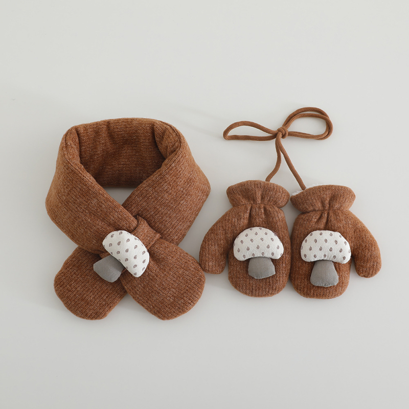 Benhui žieminės vaikų pirštinės su fliso vidumi, iš medvilnės pluošto, 2–5 metai