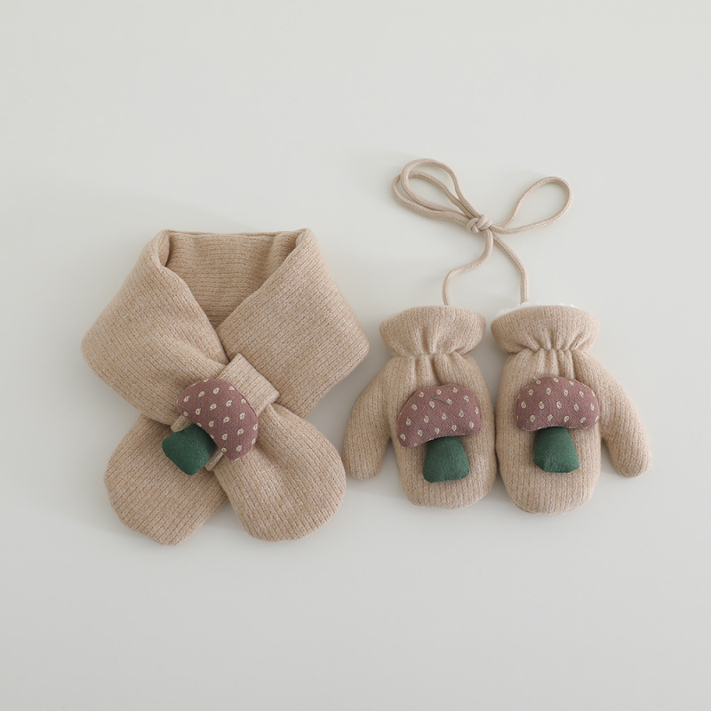 Benhui žieminės vaikų pirštinės su fliso vidumi, iš medvilnės pluošto, 2–5 metai