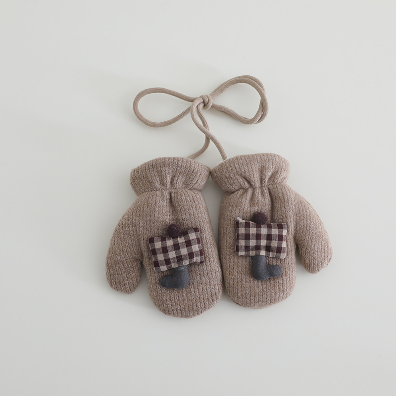 Benhui žieminės vaikų pirštinės su fliso vidumi, iš medvilnės pluošto, 2–5 metai