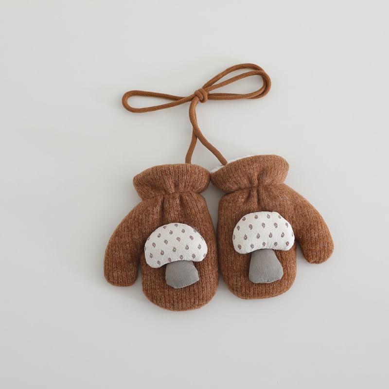 Benhui žieminės vaikų pirštinės su fliso vidumi, iš medvilnės pluošto, 2–5 metai