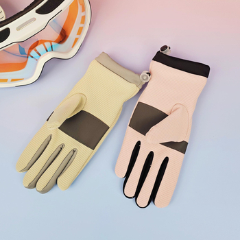 Vaikų žiemos dviračių pirštinės – vilnos pamušalas, vėjo atsparios, atsparios vandeniui, su jutikliniu ekranu, Ice Silk audinys