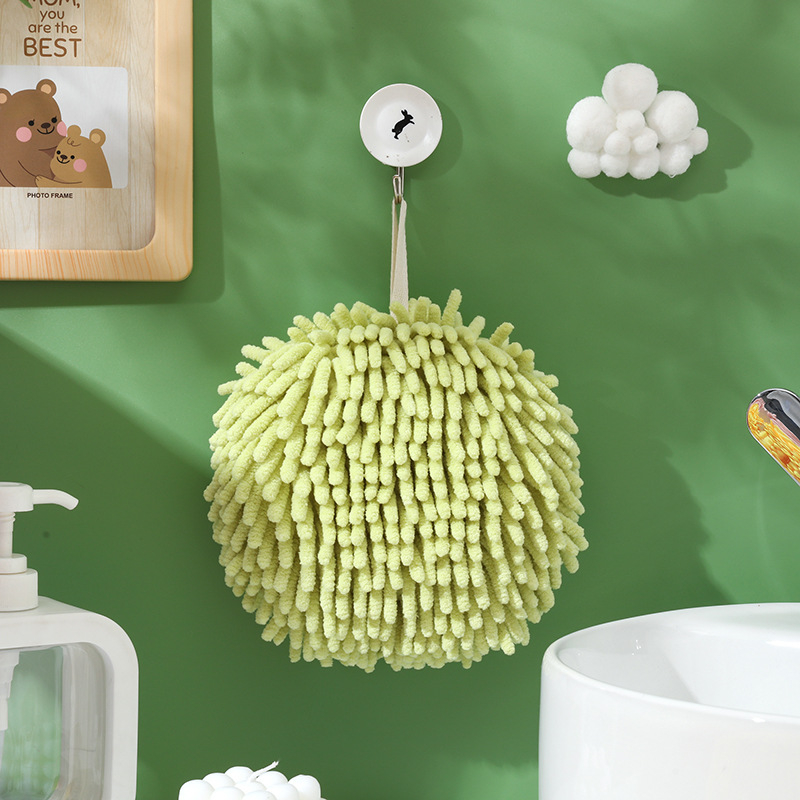 Chenille πετσέτα χεριών — κρεμαστή κουζίνας, απορροφητική, γρήγορο στέγνωμα (Υλικό: coral fleece; Νήμα: Chenille; Βάρος: 80–100 g; Διαμόρφωση: Ναι; Διαδικασία: κέντημα, απλό ύφανση)