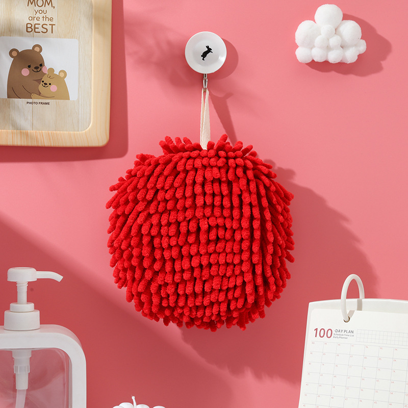 Chenille πετσέτα χεριών — κρεμαστή κουζίνας, απορροφητική, γρήγορο στέγνωμα (Υλικό: coral fleece; Νήμα: Chenille; Βάρος: 80–100 g; Διαμόρφωση: Ναι; Διαδικασία: κέντημα, απλό ύφανση)