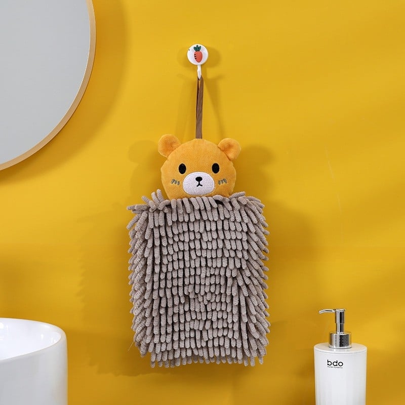 Chenille πετσέτα χεριών — κρεμαστή κουζίνας, απορροφητική, γρήγορο στέγνωμα (Υλικό: coral fleece; Νήμα: Chenille; Βάρος: 80–100 g; Διαμόρφωση: Ναι; Διαδικασία: κέντημα, απλό ύφανση)