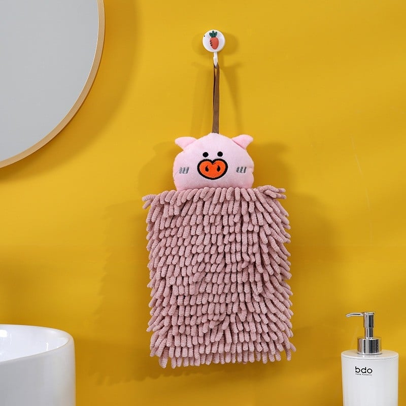 Chenille πετσέτα χεριών — κρεμαστή κουζίνας, απορροφητική, γρήγορο στέγνωμα (Υλικό: coral fleece; Νήμα: Chenille; Βάρος: 80–100 g; Διαμόρφωση: Ναι; Διαδικασία: κέντημα, απλό ύφανση)