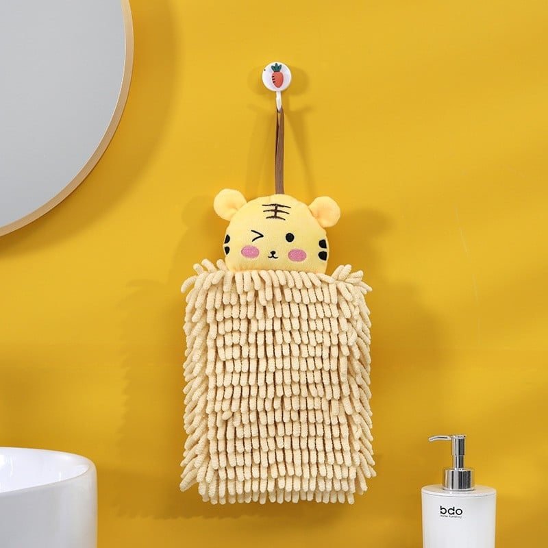 Chenille πετσέτα χεριών — κρεμαστή κουζίνας, απορροφητική, γρήγορο στέγνωμα (Υλικό: coral fleece; Νήμα: Chenille; Βάρος: 80–100 g; Διαμόρφωση: Ναι; Διαδικασία: κέντημα, απλό ύφανση)