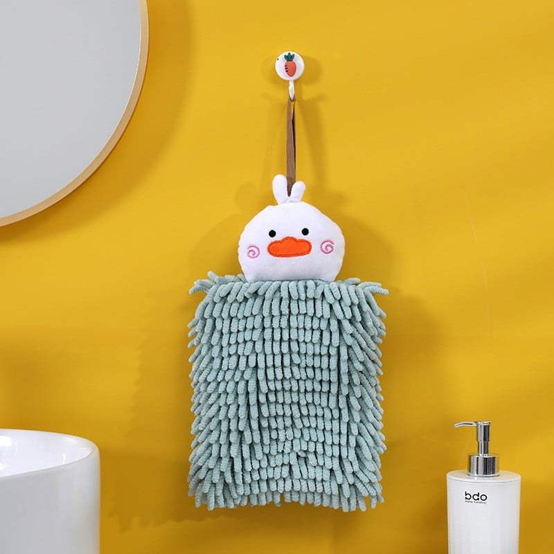 Chenille πετσέτα χεριών — κρεμαστή κουζίνας, απορροφητική, γρήγορο στέγνωμα (Υλικό: coral fleece; Νήμα: Chenille; Βάρος: 80–100 g; Διαμόρφωση: Ναι; Διαδικασία: κέντημα, απλό ύφανση)