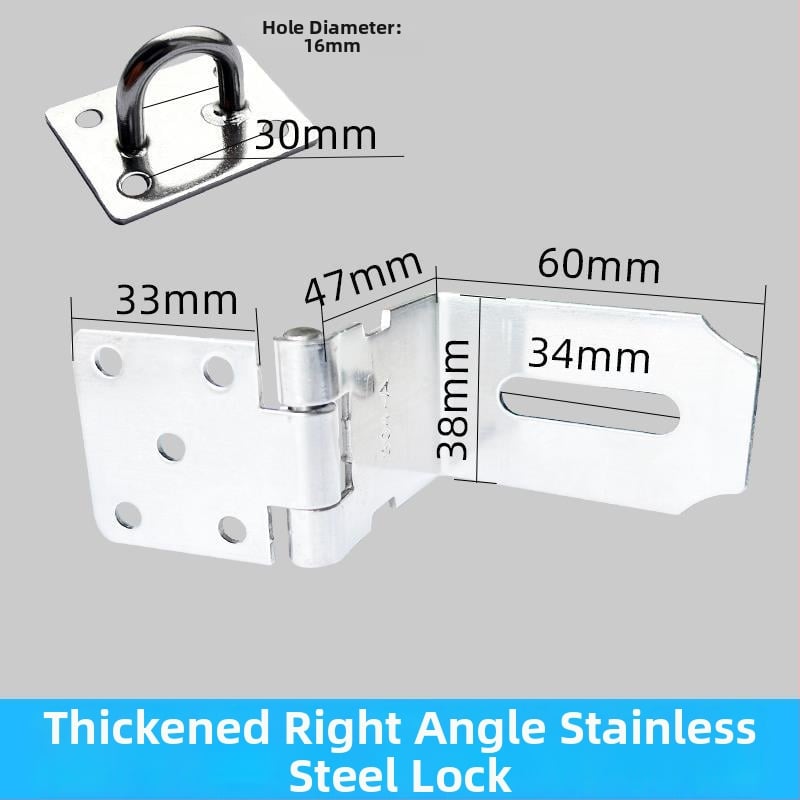 Nerūdijančio plieno durų užrakinimo mechanizmas – sunkiojo tipo užraktas durims ir spintelėms (Medžiaga: nerūdijantis plienas; Typas: sunkiojo tipo užraktas; Stilius: naujas kinų stilius)