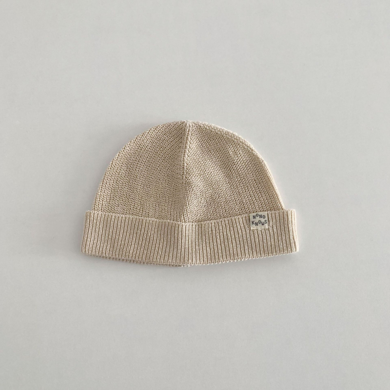 Pletena dječja kapa s zaštitom za uši, jesen, vunena mješavina, kupolasti vrh