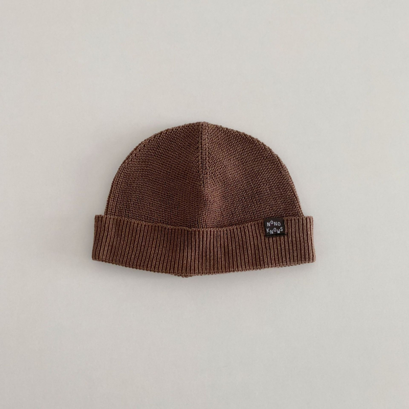 Pletena dječja kapa s zaštitom za uši, jesen, vunena mješavina, kupolasti vrh