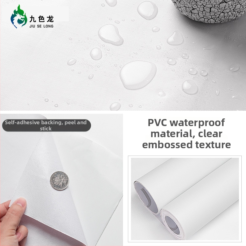 Savęs klijuojami PVC sienų tapetai – atsparūs vandeniui ir dėmėms, stiprūs klijai; sudėtis: PVC + atskleidimo popierius + klijai; paprastas modernus stilius