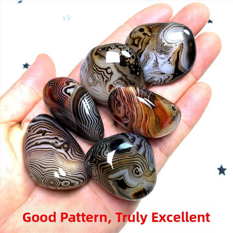 Agāta kulons ar dabisku akmeni, polēta virsma, dabiskā forma, karājams dekors, jauns ķīniešu stils