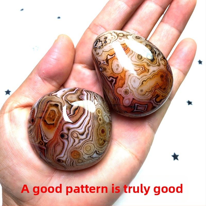 Agāta kulons ar dabisku akmeni, polēta virsma, dabiskā forma, karājams dekors, jauns ķīniešu stils