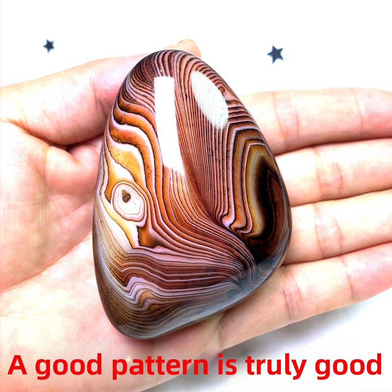 Agāta kulons ar dabisku akmeni, polēta virsma, dabiskā forma, karājams dekors, jauns ķīniešu stils