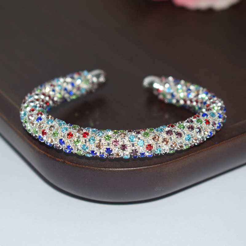 Vjenčani set nakita: ogrlica s 1/2/3 redom, narukvica i naušnice, legura, rhinestones, okrugli privjesci