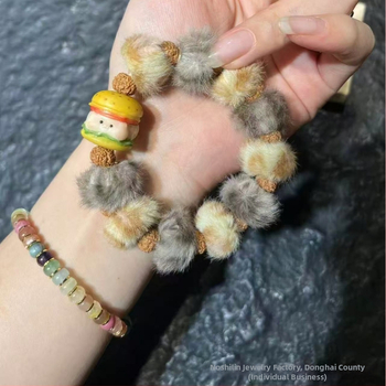 Koka rokassprādze, jauns ķīniešu stils, unisex, rokām darināta, karikatūras dizains