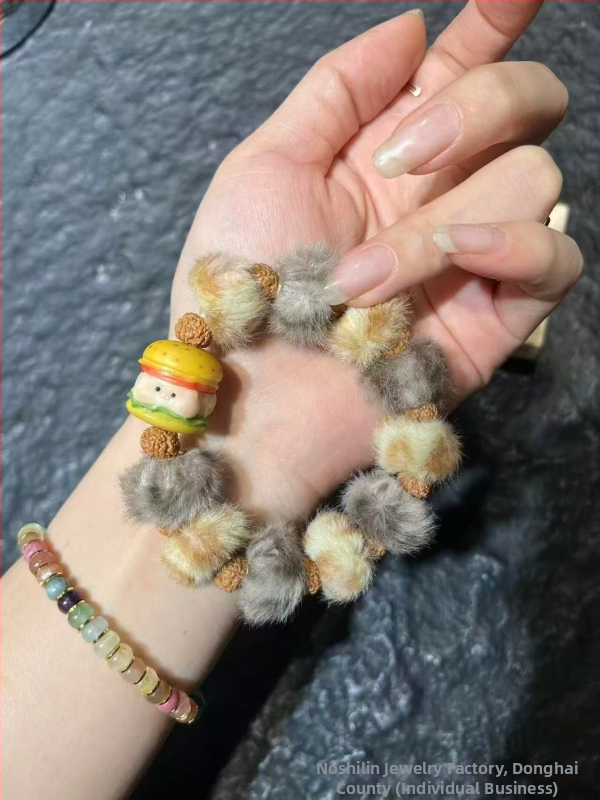 Koka rokassprādze, jauns ķīniešu stils, unisex, rokām darināta, karikatūras dizains