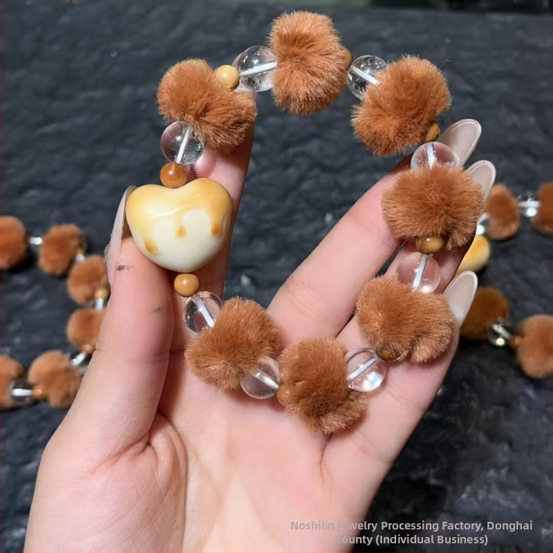 Koka rokassprādze, jauns ķīniešu stils, unisex, rokām darināta, karikatūras dizains