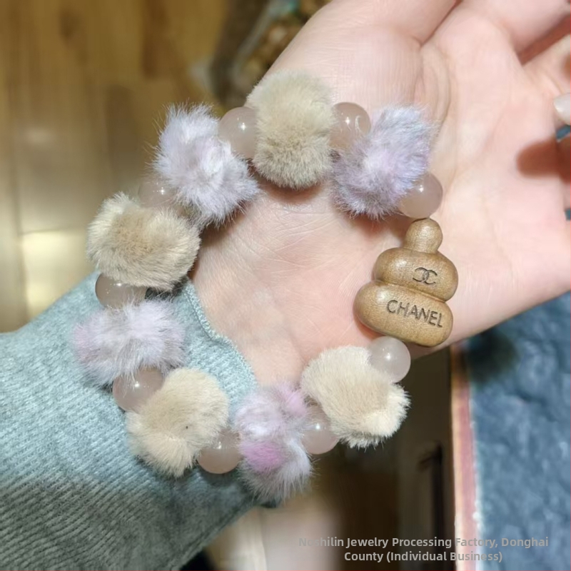 Koka rokassprādze, jauns ķīniešu stils, unisex, rokām darināta, karikatūras dizains